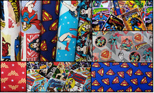 DC Heroes Heroines Licenced Fabric Super Wonder Bat girl power logo retro comic