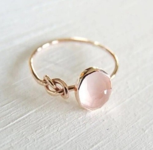 Rose gold delicate ring with