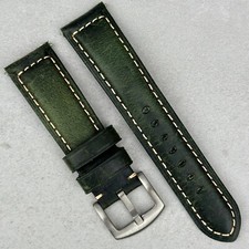 Green Leather Watch Strap Band