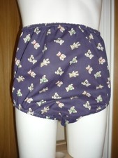 ADULT BABY  NAVY with  TEDDYS HIGH WAIST  FULL BUM  NAPPIE DIAPER COVER 28-38"