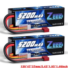 2x Zeee 5200mAh 11.1V 3S Lipo Battery T 80C for RC Car Boat Helicopter Model