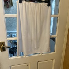 M & S Petticoats x 2 Beige White Silky Feel Size 12