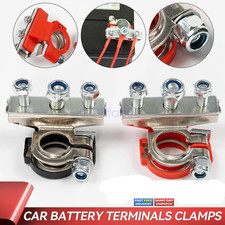 2Pcs 12V Battery Terminals Connectors Clamps 3 Way Kit For Caravan Car Van NEW