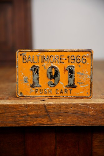 Vintage 1966 license plate - vintage,