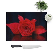 Red Rose Flower Chopping Board