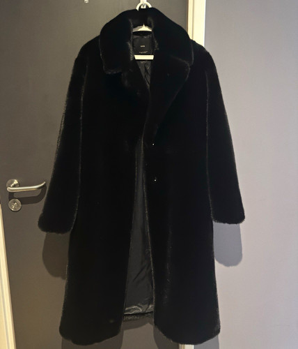 Mng black faux - fur, long