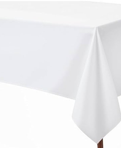 Rectangle white tablecloth - white,