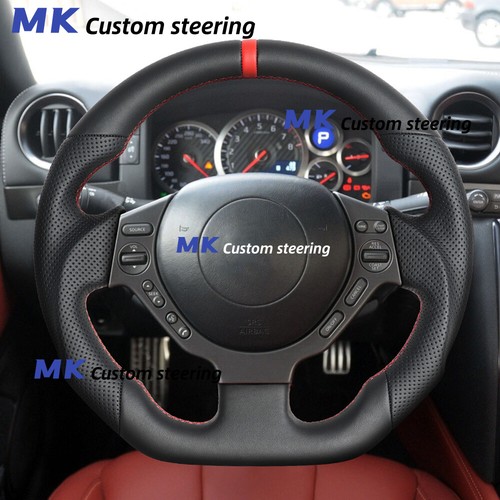 Full leather flat steering - full,