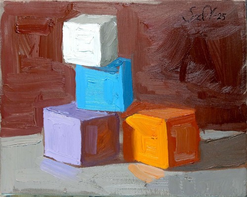 Original oil painting color - oil,