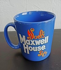 Vintage 1988 Noel's Maxwell House Party Coffee Tea Mug Cup Blue BBC Television