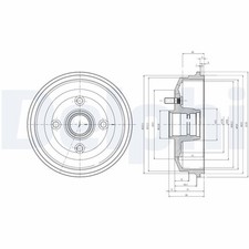 Brake Drum Delphi BF468 Fits