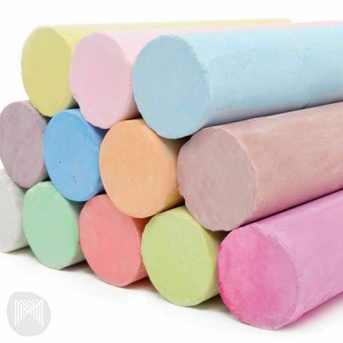 Coloured chalk sticks - 12,
