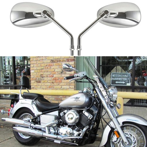 Chrome motorcycle side mirrors - chrome,