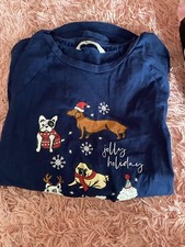 ladies pjs size 10 Christmas Dogs On