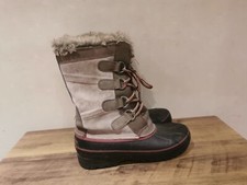 Khombu Unisex Adult Beige Laced Up Mid-Calf Snow Boots UK (8) EU (42) OLS-BT081