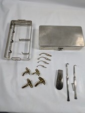 Antique Cased Sterling Silver Tracheostomy Set, Down Brothers London
