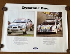 ORIGINAL FORD SIERRA COSWORTH RS 200 ESCORT Turbo DEALER POSTER PART BROCHURE