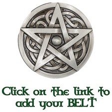 Pentagram Celtic Metal Belt Buckle Biker UK Motorbike Celt Pagan Knotwork
