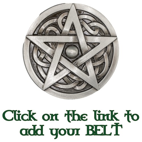 Pentagram celtic metal belt - pentagram,