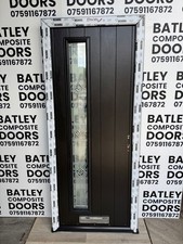 NEW EXTERNAL BLACK SOLID CORE COMPOSITE DOOR 870x2035mm *1864