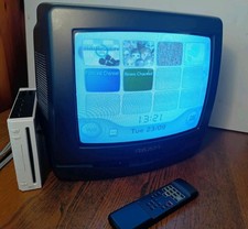 14" Bush Retro Gaming CRT TV  With SCART INPUT FREEPOST + TESTED + WARRANTY 