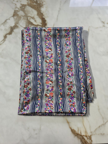 Vintage floral stripe fabric - floral,