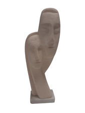 Abstract Dual Face Sculpture Modern Art Stone Effect Ornament Collectable Decor