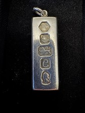 1977 Queens Jubilee Silver Ingot Pendant 30g