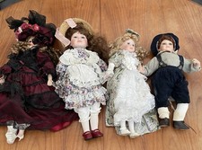 Set of 4 Large Porcelain Dolls