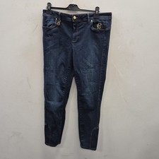 Holland Cooper Jodhpur Denim Blue Chic Jeans Pants Trousers Size Uk 18 W 34"