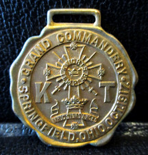 Mason Masonic Home Knight Templar Grand Commandery Springfield OH 1917 Watch Fob