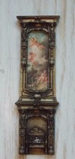 Dolls House Cherubs Fire Place & Tall Picture Frame  Set 1 / 12th  Scale