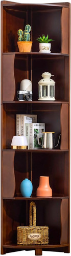 Tier bamboo corner shelf - shelf,