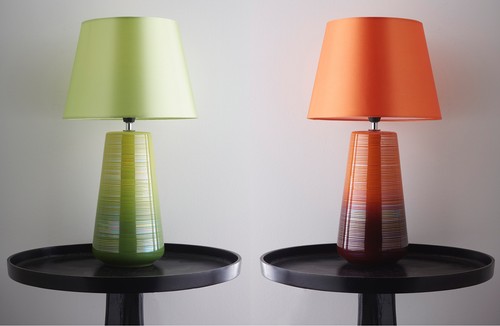Ceramic table lamps orange - ceramic,