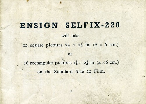Ensign selfix 220 instruction - ensign, selfix-220