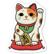 'Maneki Neko Cat' Decal