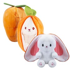 Bunny carrot soft toy - soft, folding