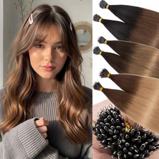 CLEARANCE Nano Loop Ring Human Hair Extensions Thick Real Remy Hair Dirty Ombre