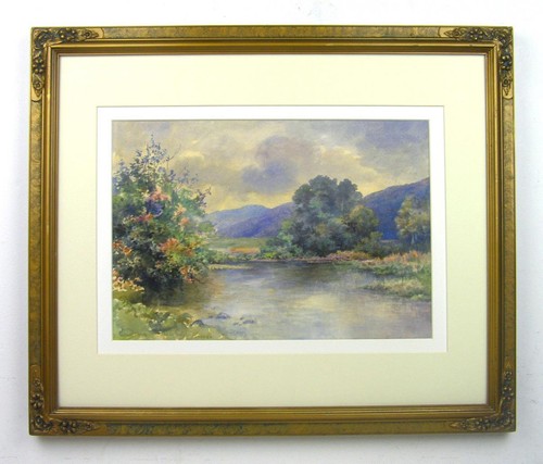 Perthshire river watercolour - perthshire,