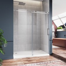 60" W x 72" H Frameless Shower