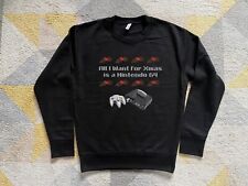Retro 1990s Style Nintendo 64 N64 Ugly Christmas Sweater Jumper Size XL