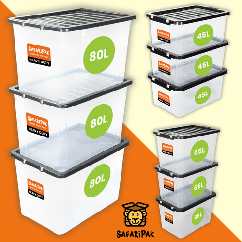 Pack clear plastic 45l - pack,