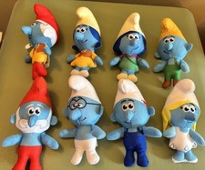 McDonalds Happy Meal Toys - Smurfs x 8 Set 2022. Includes Papa Smurf.