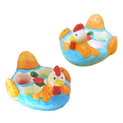 Little ceramic chicken - ceramic, boiled