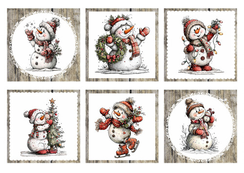 Snowman card toppers for - for,