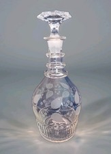Georgian Irish Glass Decanter 1800-1810  Benjamin Edwards of Belfast.