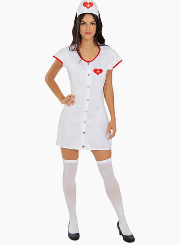 Sexy white nurse dress - white,