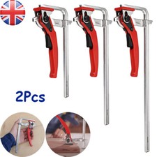 2 x Alloy Steel Quick Ratchet Track Saw Guide Rail Clamp for MFT Table Woodwork