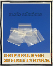 RESEALABLE Zipper Clear GRIP SEAL Bags Poly Plastic Transparent ZIP LOCK Pouches