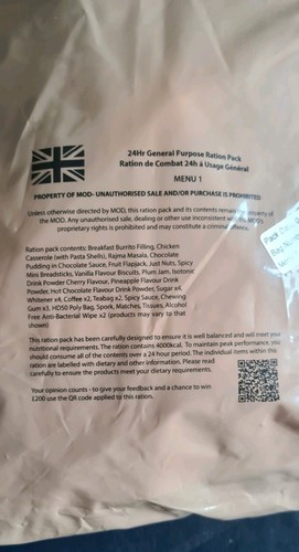 British army ration pack - 24, hr
